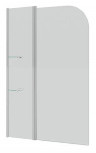 Изображение товара Шторка на ванну Grossman 100 x 150 см распашная, стекло прозрачное, хром, GR-101