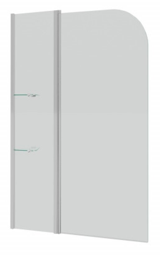 Изображение товара Шторка на ванну Grossman 110x150 распашная стекло хром Германия