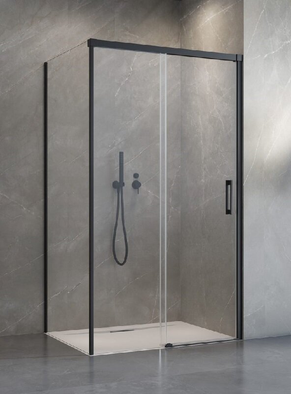 Изображение товара Душевая дверь Radaway Idea Black KDS 160x200.5 см стекло прозрачное черный профиль