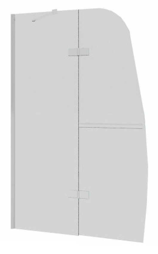 Изображение товара Шторка на ванну Grossman 100 x 150 см распашная, стекло прозрачное, хром, GR-102/1