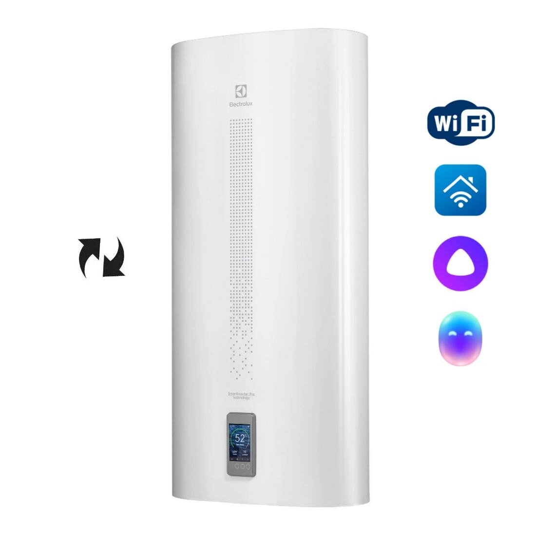 Изображение товара Электрический водонагреватель Electrolux EWH 50 SmartInverter PRO НС-1351163, однофазный, накопительный, реверсивный Изображение товара Электрический водонагреватель Electrolux EWH 50 SmartInverter PRO НС-1351163, однофазный, накопительный, реверсивный
