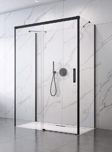 Изображение товара Душевая дверь Radaway Idea Black KDJ+S 110x200.5 см раздвижная с покрытием EasyClean