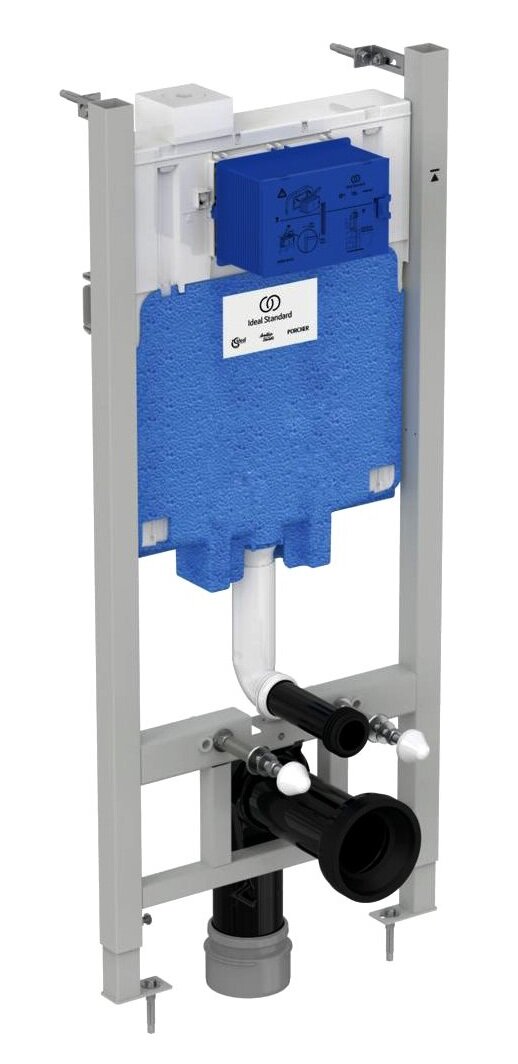 Изображение товара Инсталляция Ideal Standard Prosys 2.0, без кнопки, R046367 с унитазом Ideal Standard i.life A Rimless безободковый c сиденьем микролифт, T471601 , комплект, RI471602