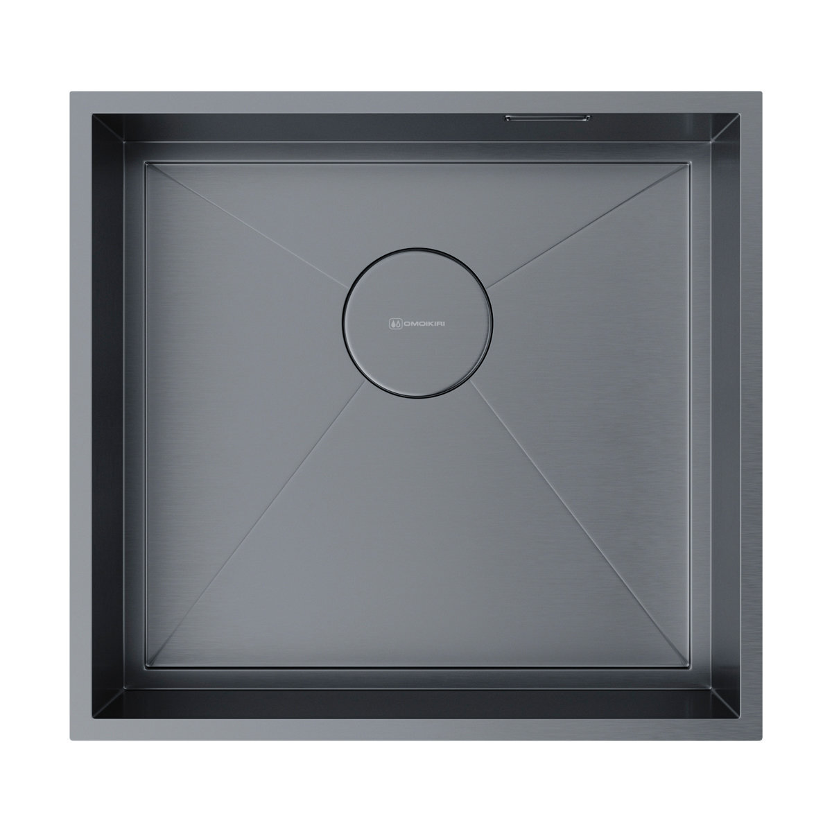 Изображение товара Кухонная мойка Omoikiri Kasen 48-26 INT GM из нержавеющей стали воронёная сталь