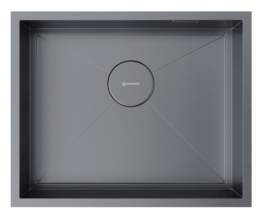 Изображение товара Кухонная мойка Omoikiri Kasen 54-16 INT GM воронёная сталь