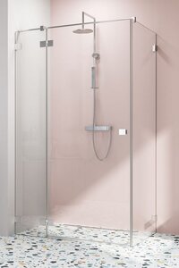 Изображение товара Душевая дверь Radaway Essenza Pro KDJ 120L, 120 х 200 см, с неподвижной частью, стекло прозрачное, профиль хром, левая, 10097120-01-01L