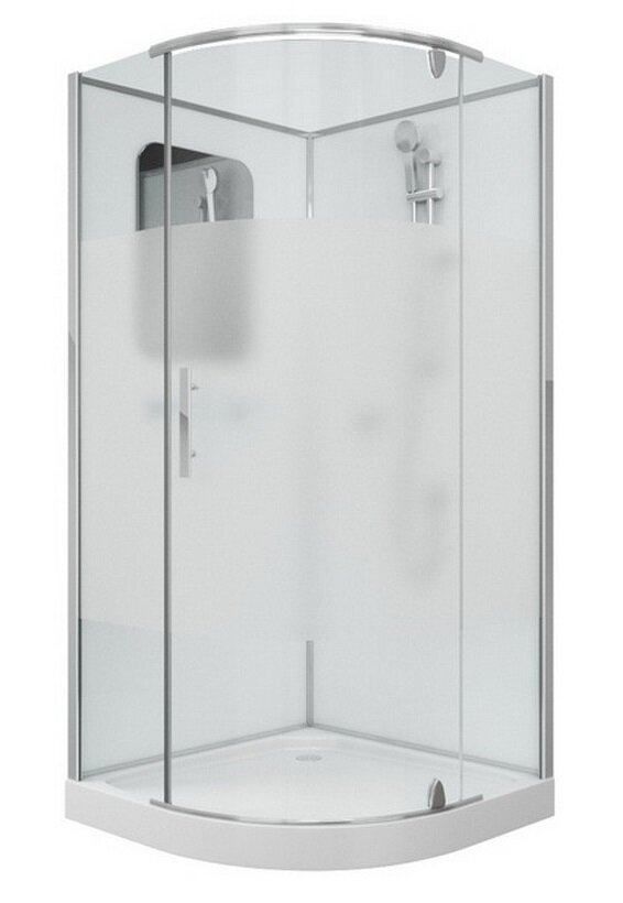 Изображение товара Душевая кабина Grossman 90x90 см четверть круга хром GR171