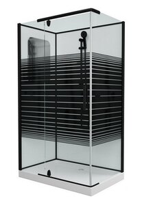 Изображение товара Душевая кабина Grossman 120 x 80 см, прямоугольная, черный, левая/правая