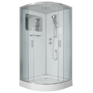 Изображение товара Душевая кабина Niagara Premium 90 x 90, низкий поддон, профиль - хром, стекло - прозрачное, NG-6001-01