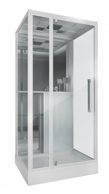 Изображение товара Душевая кабина Grossman 90x90 см с крышей и тропическим душем