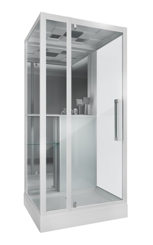 Изображение товара Душевая кабина Grossman 100x90 см с крышей и тропическим душем