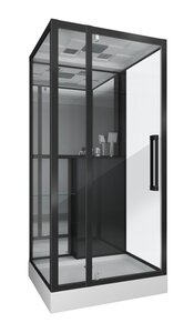 Изображение товара Душевая кабина Grossman 90x90 см квадратная с крышей и тропическим душем