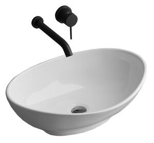 Изображение товара Раковина накладная Grossman овальная 59x38 см белая GR-3022