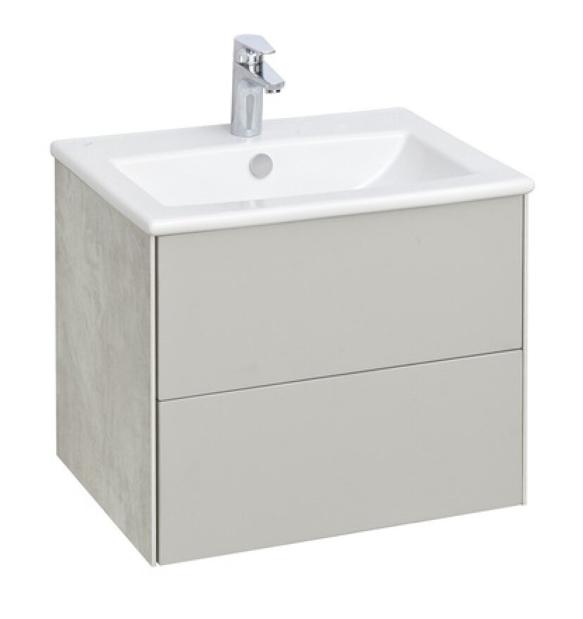 Изображение товара Подвесная тумба под раковину Акватон Сохо 60 см серый материал МДФ ЛДСП