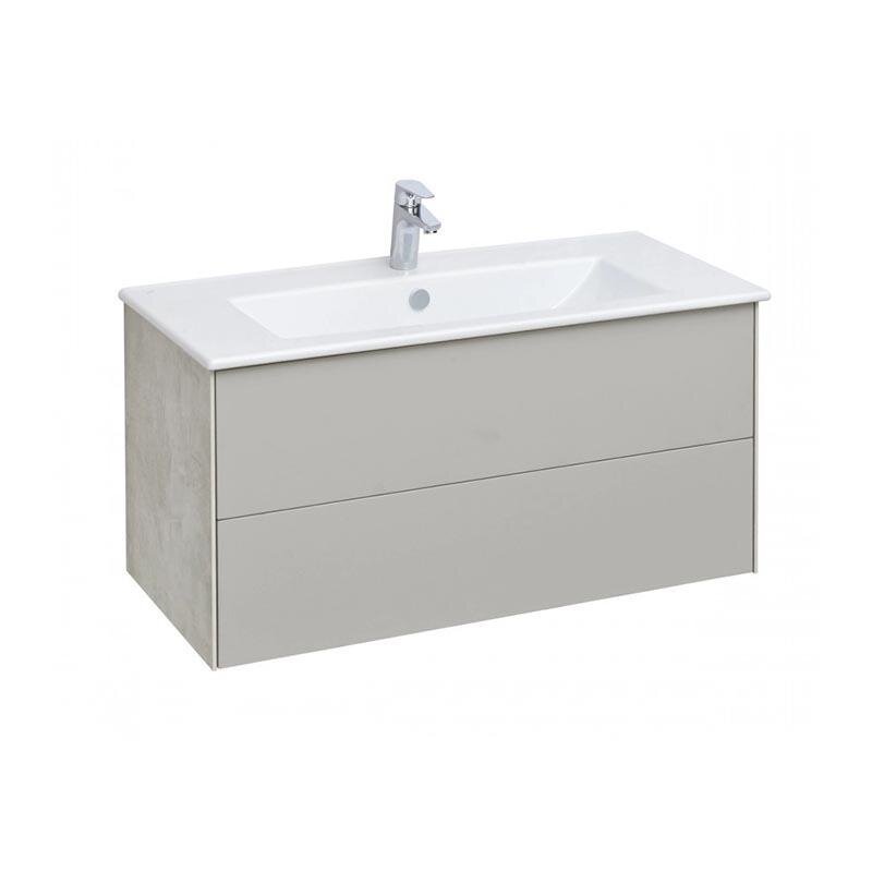 Изображение товара Тумба под раковину Aquaton Сохо 100 см подвесная, слейт, галька серая, 1A258201AJ9A0