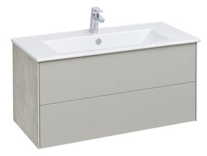 Изображение товара Тумба под раковину Акватон Сохо 100 см подвесная, слейт, галька серая, 1A258201AJ9A0