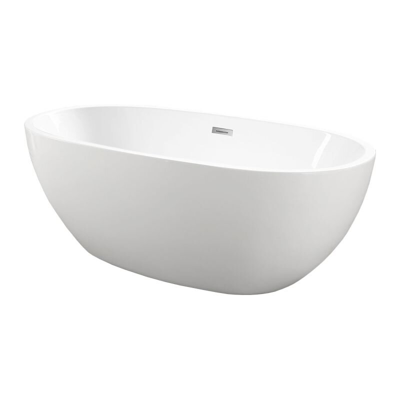 Изображение товара Акриловая ванна Vincea VBT-509 165x75 см с хром сливом-переливом белая