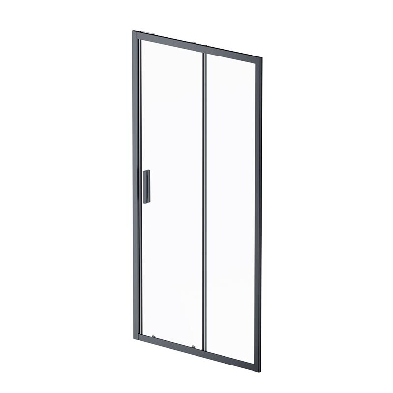 Изображение товара Душевая дверь Am.Pm Gem Solo 100x195 см в нишу (W90G-100-1-195BT) черный матовый профиль
