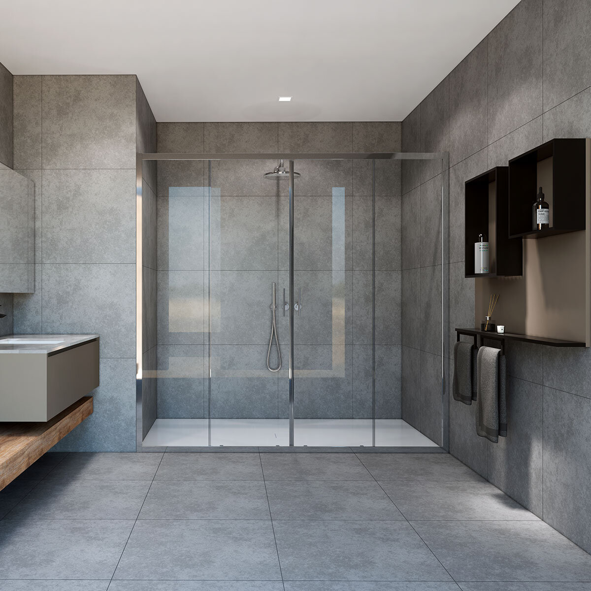 Изображение товара Душевая дверь Vincea Garda VDS-1G2 180 см раздвижная