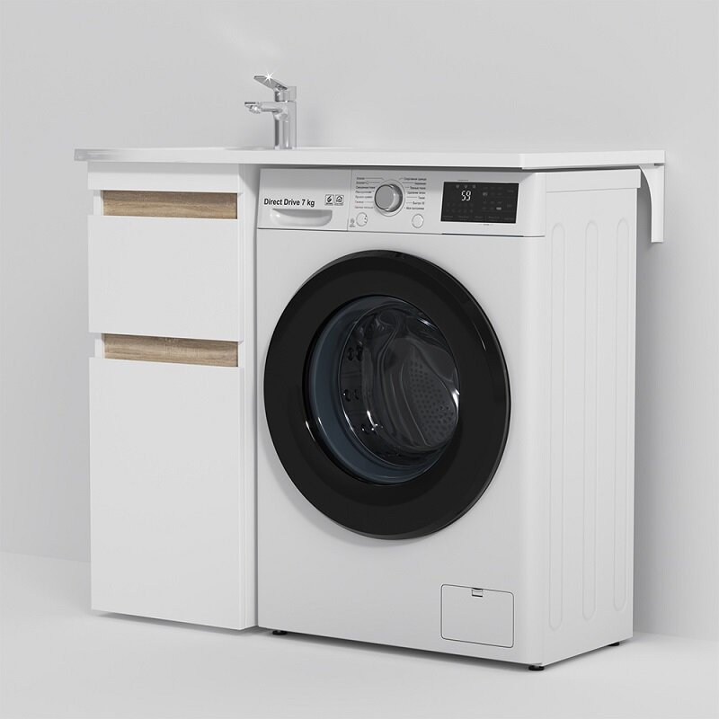 Изображение товара Тумба под раковину Am.Pm X-Joy M85AFSX0402WG для стиральной машины