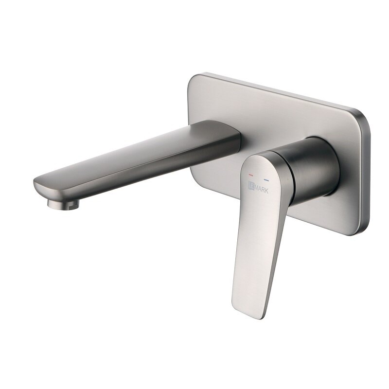 Изображение товара Смеситель для раковины Lemark Bronx LM3726GM, с донным клапаном, графит