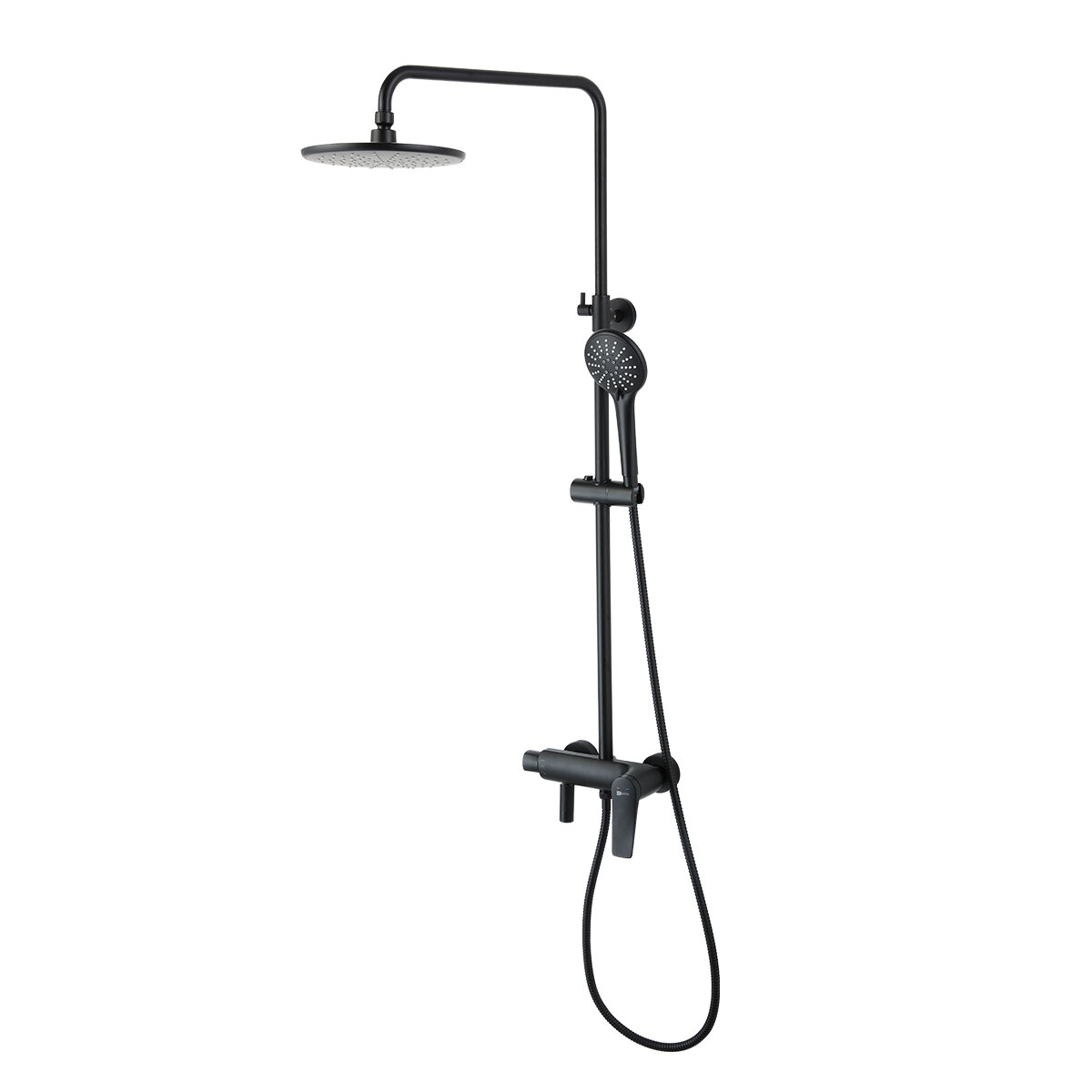 Изображение товара Душевая система Lemark Bronx LM3762BL с поворотным изливом черный