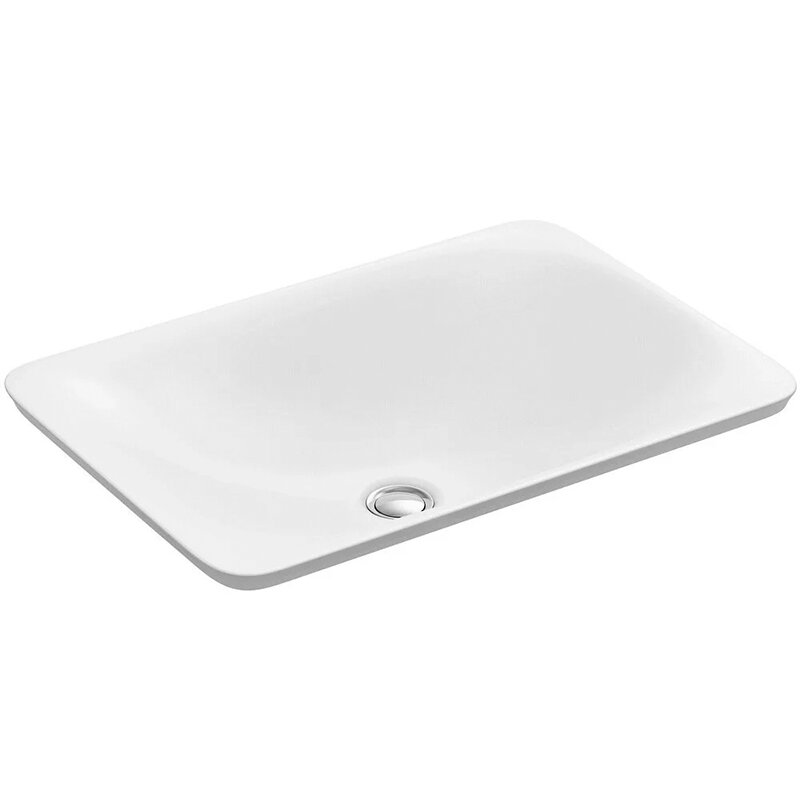 Изображение товара Раковина Jacob Delafon Carillon E96117-0, встраиваемая с переливом, белая, 53x37 см