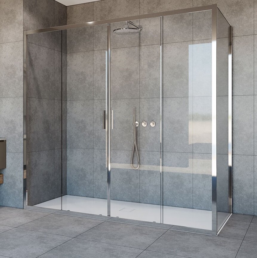 Изображение товара Душевой уголок Vincea Garda VSR-1G2 170x90 см прямоугольный с раздвижными дверями и хром профилем