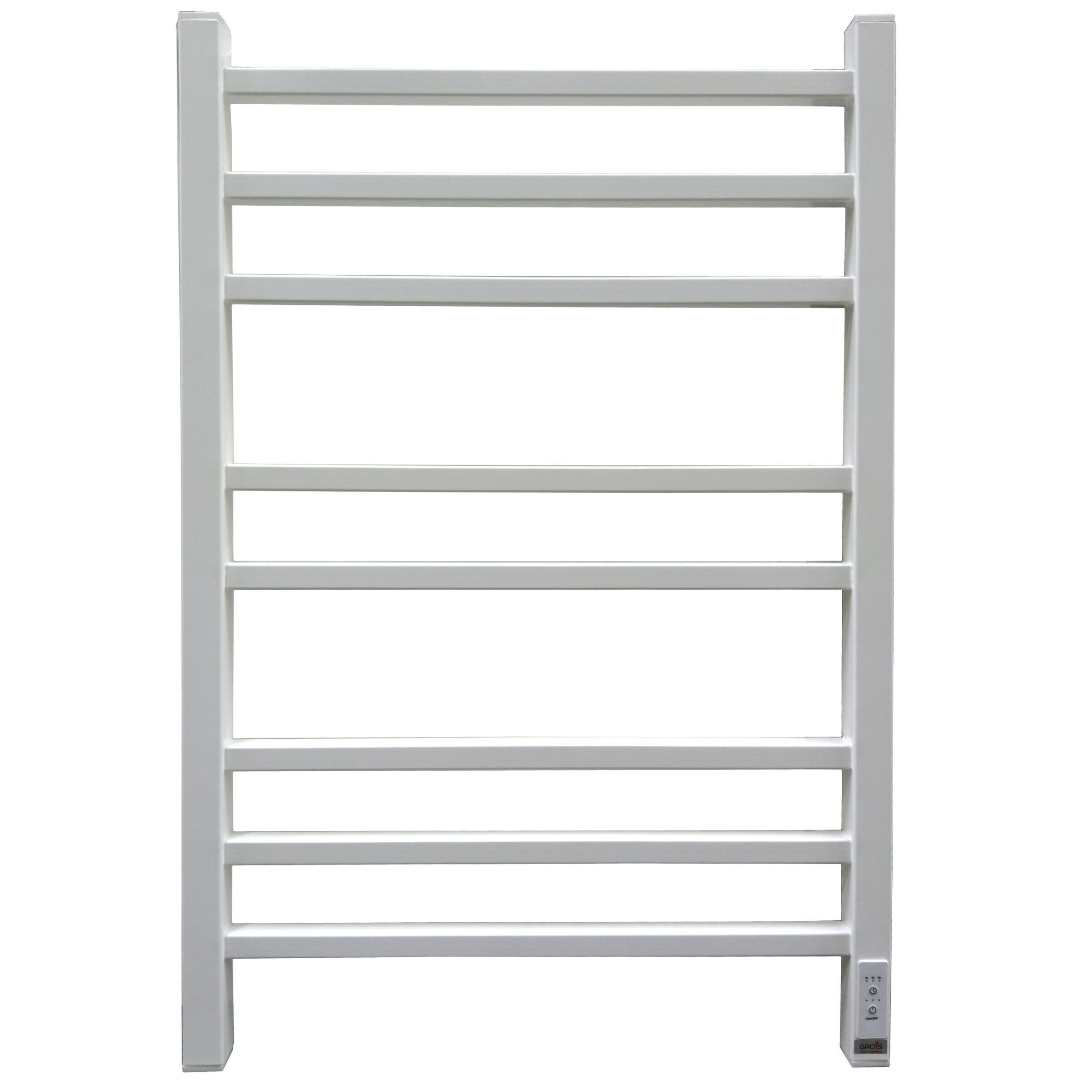 Изображение товара Электрический полотенцесушитель Grois Alex, ширина 50 см, высота 80 см, подключение универсальное, белый матовый, RAL9016, GR-102 50/80 П8 9016 U