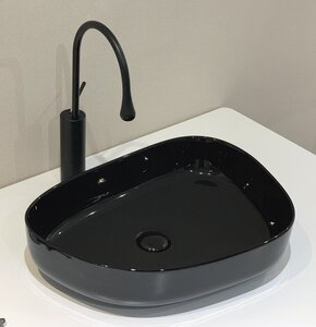 Изображение товара Раковина Belbagno 55 см, черный, BB1435-NERO