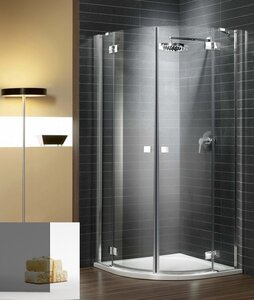 Изображение товара Душевой уголок Radaway Almatea PDD 100 х 100 х 195 см, стекло графит, профиль хром, 30522-01-05N