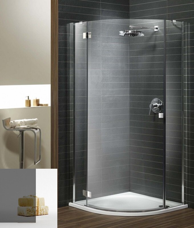 Изображение товара Душевой уголок Radaway Almatea PDJ, 90 х 90 х 195 см, стекло графит, профиль хром, L/R