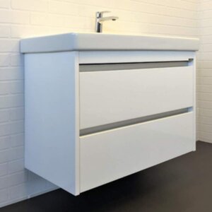 Изображение товара Тумба с раковиной Comforty Дублин, 89 см, белый глянец, 00-00005213 (00-00005213CF)