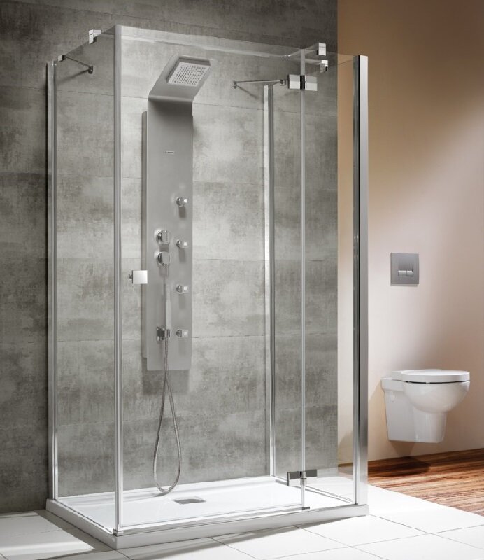 Изображение товара Душевой уголок Radaway Almatea KDJ+S 80x90 см, стекло прозрачное, хром профиль, распашная дверь