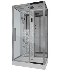 Изображение товара Душевая кабина Niagara Lux 120 x 82, с г/м, низкий поддон, профиль - хром, стекло - прозрачное, NG-7713WL/R