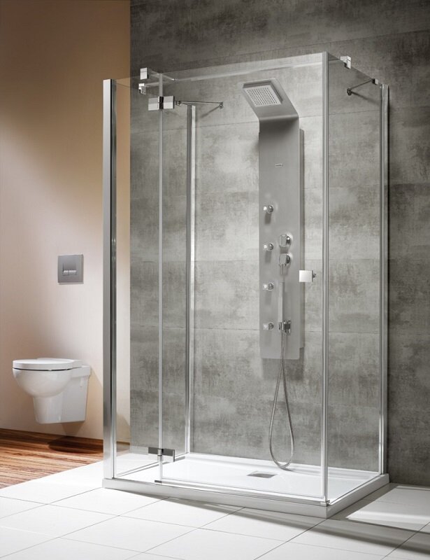 Изображение товара Душевой уголок Radaway Almatea KDJ+S/2L 90*100L*90, 90 х 100 х 195 см, стекло прозрачное, профиль хром, дверь слева, 31554-01-01L2
