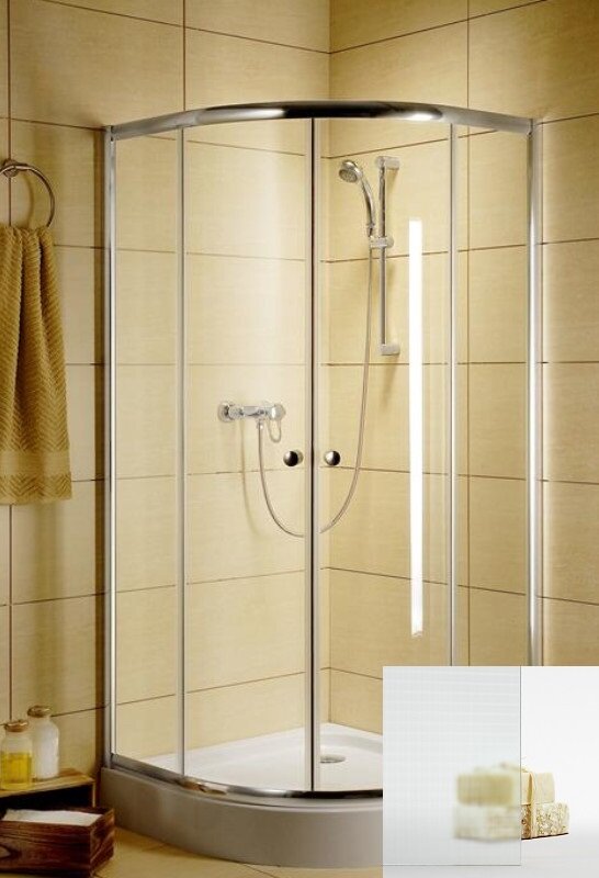 Изображение товара Душевой уголок Radaway Classic A, 90 х 90 x 170 см, стекло фабрик, профиль хром, 30001-01-06