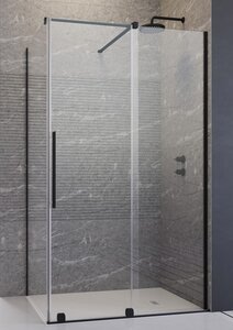 Изображение товара Душевая дверь Radaway Furo KDJ Black, 67,2 x 200 см, стекло прозрачное, профиль черный, правая, 10104672-54-01R
