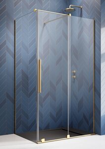 Изображение товара Душевая дверь Radaway Furo KDJ Gold, 67,2 x 200 см, стекло прозрачное, профиль золото, правая, 10104672-09-01R