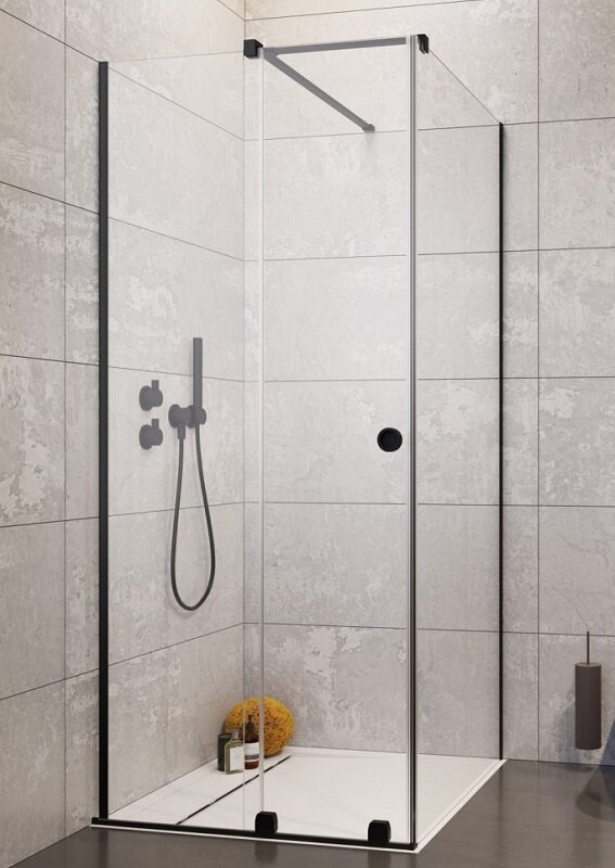 Изображение товара Душевая дверь Radaway Furo KDJ RH Black 44,2x200 см, прозрачное стекло, профиль черный