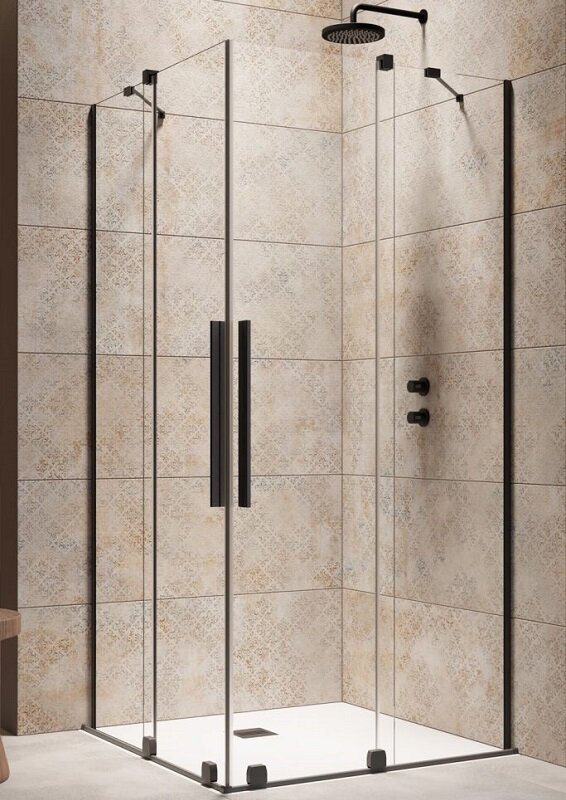 Изображение товара Душевая дверь Radaway Furo KDD Black, 90 x 200 см, с неподвижной частью, стекло прозрачное, профиль черный, правая, 10105090-54-01R