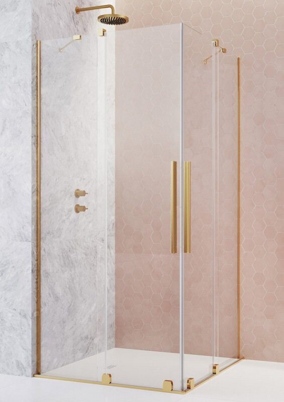 Изображение товара Душевая дверь Radaway Furo KDD Gold 90x200 см раздвижная латунь стекло прозрачное