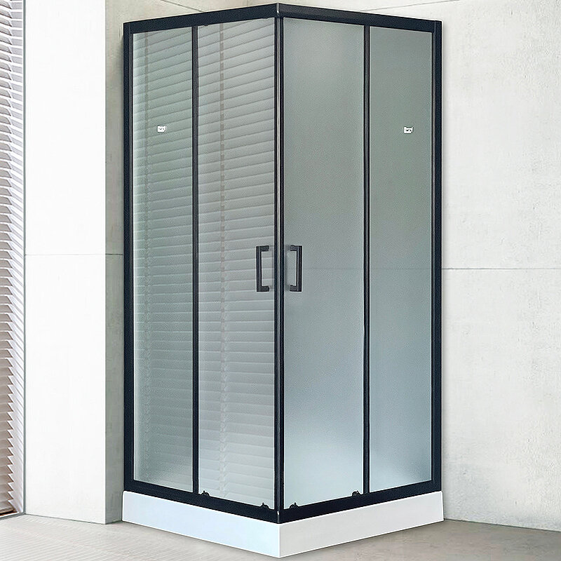 Изображение товара Душевой уголок Royal Bath HP 90х90 см матовое стекло черный профиль
