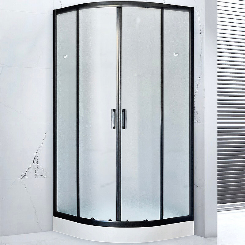 Изображение товара Душевой уголок Royal Bath HK 90x90 см, матовое стекло, черный профиль
