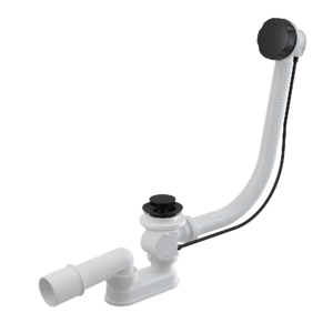 Изображение товара Слив-перелив для ванны AlcaPlast A55BLACK-80 полуавтомат черный матовый