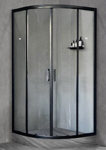 Изображение товара Душевой уголок Royal Bath Practic RB90HKD-T-BL, 90 x 90 x 185 см, стекло прозрачное, профиль черный