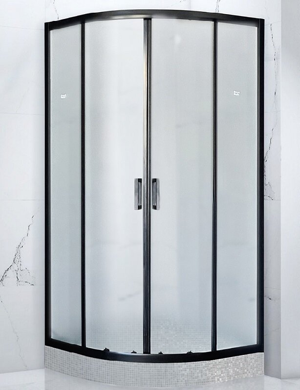 Изображение товара Душевой уголок Royal Bath HKD 90x90 см с матовым стеклом и черным профилем