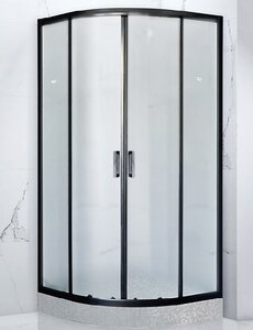 Изображение товара Душевой уголок Royal Bath HKD, 90 x 90 x 185 см, стекло матовое, профиль черный, RB90HKD-C-BL