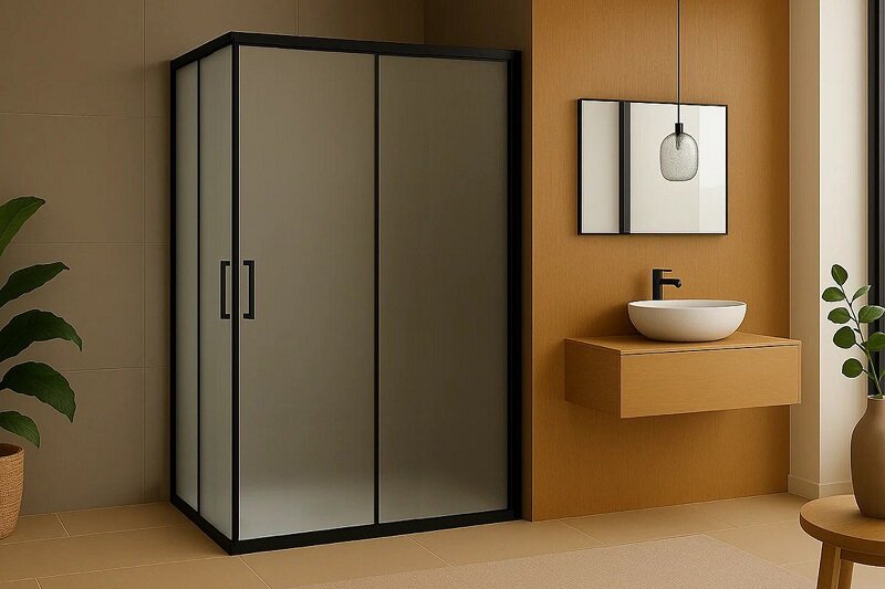 Изображение товара Душевой уголок Royal Bath HPD 120x90 см матовое стекло черный профиль