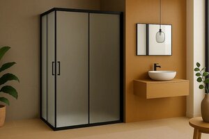 Изображение товара Душевой уголок Royal Bath HPD 120x90 см матовое стекло черный профиль